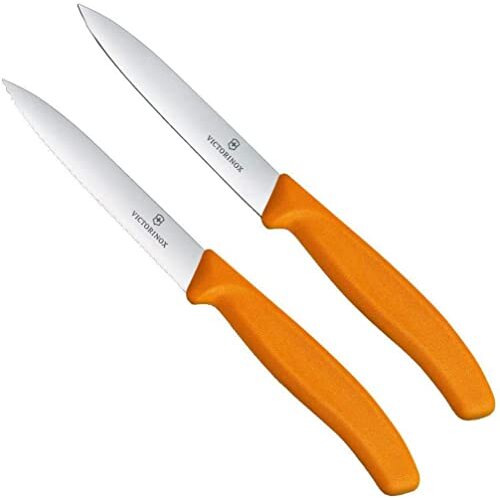 67796L9B Paring Knife Pointed Tip Serrated Orange Pack of 2